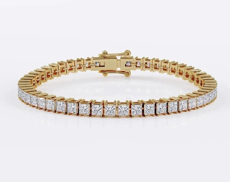 Princess-Cut Tennis Bracelet
