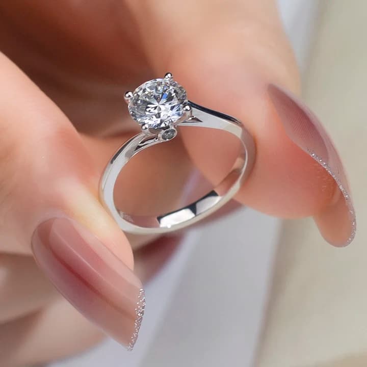 MSR-1128 18K Gold Valentine's Day Gift Custom Jewellery Factory Price 1.5ct Lab Grown Diamond Wedding Ring for Women