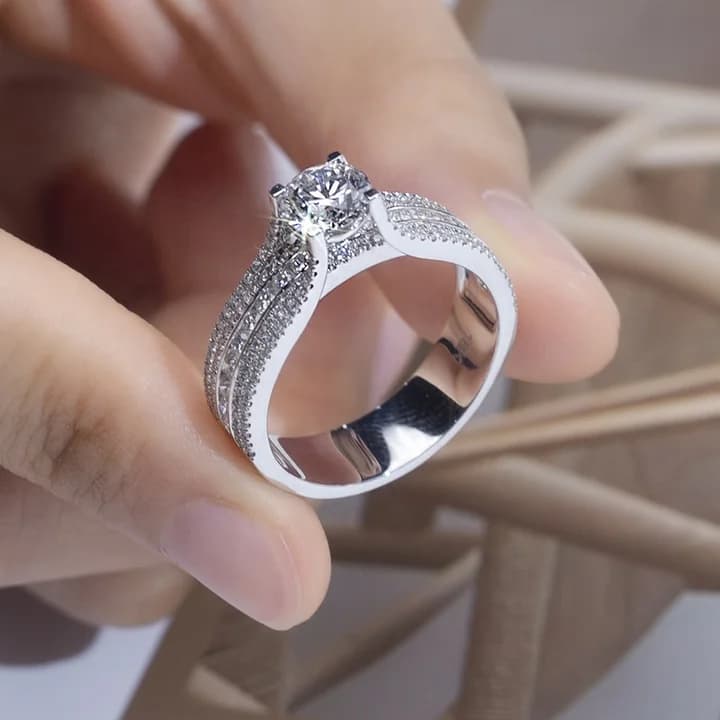 MSR-1371 Messi Customized Jewellery 18K 1CT IGI Lab Diamond Ring Wedding Diamond Engagement Ring