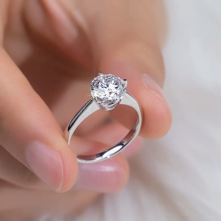 MSR-1400 18K Gold White Gold Lab Grown Diamond Round Brilliant Cut Eternity Ring