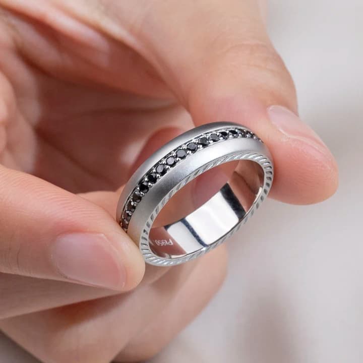 MSR-1892 Custom Fine Ring Jewellery Eternity Ring PT950 Lab Grown Diamond Ring