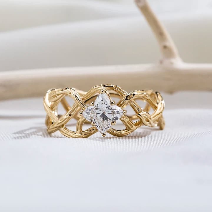 MSR-1978 18K Gold Fashion Lab Grown Diamond Ring