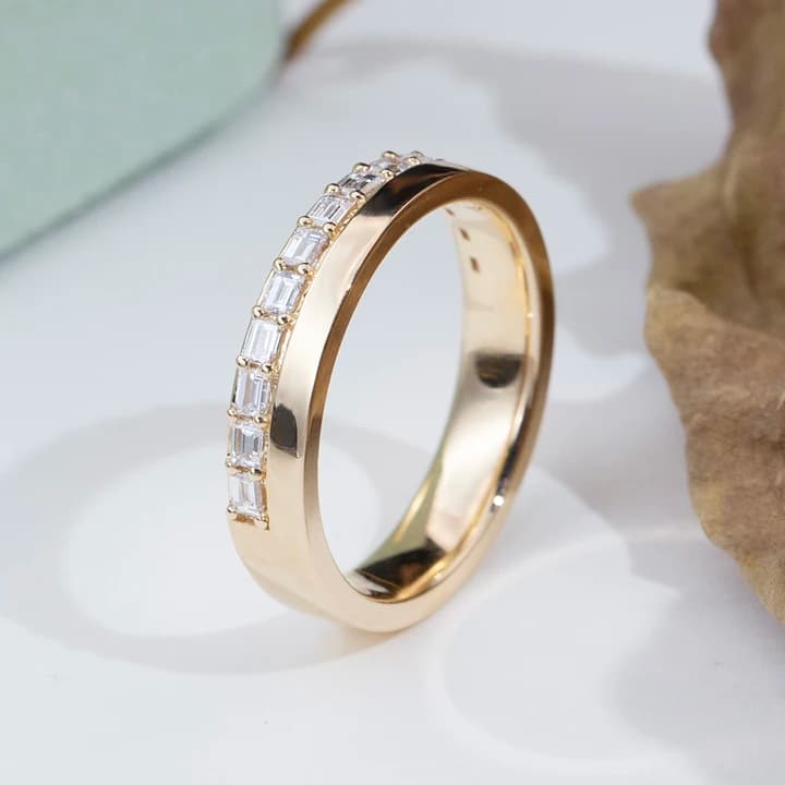 MSR-1983 18k Gold Engagement Eternity Ring Lab Grown Diamond Ring