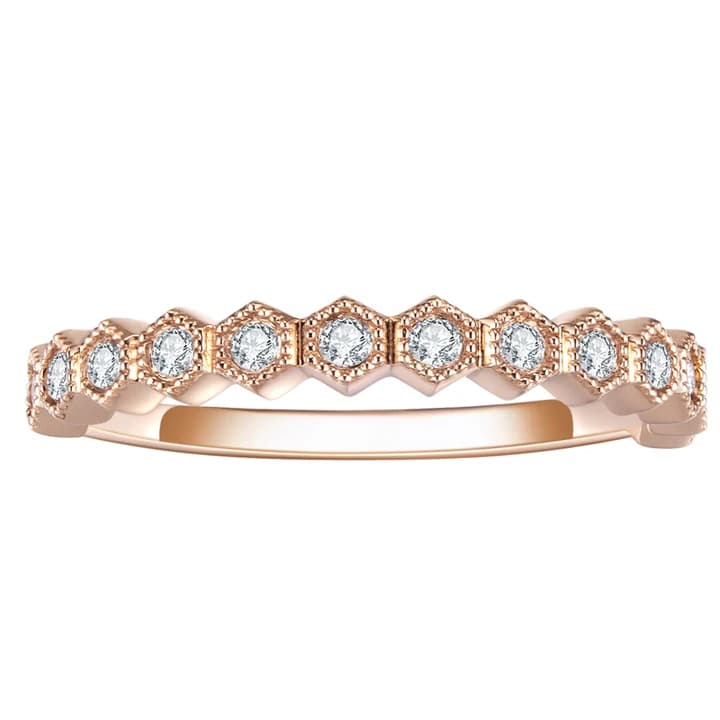 Fine Jewellery MSR-591 14K Real Solid Gold Fancy Cut VVS VS IGI Certified Lab Grown Diamond Romantic Eternity Ring 14K