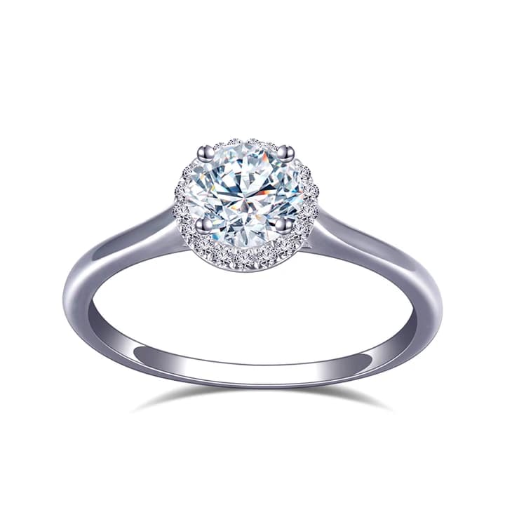 MSR-810 Beautifully Designed Gemstone 18k Solid Gold Engagement Ring Birthdays Pretty Lab Grown Diamond Ring