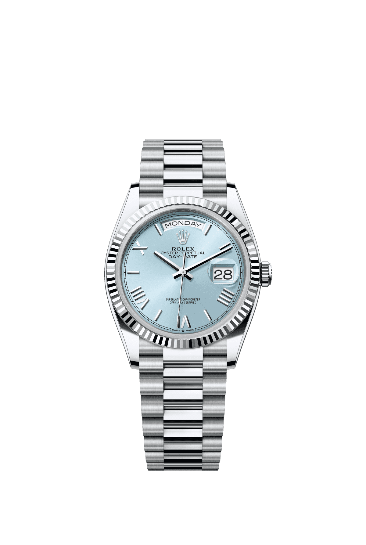 Rolex Day-Date 36 128236 — official Rolex imagery (© Rolex)