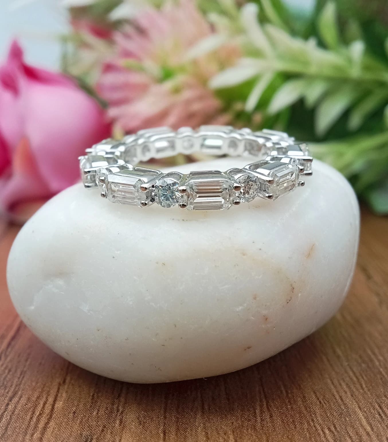 Emerald-Cut Diamond Eternity Band