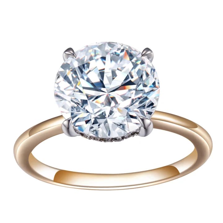 MS-506 18K Gold Customized 2.53Ct D VVS2 HPHT Lab Diamond Solitary Ring