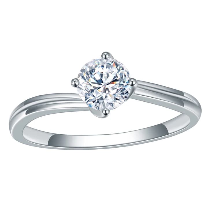 MS-538 18k Gold Gold Custom Lab Diamond Solitary Ring