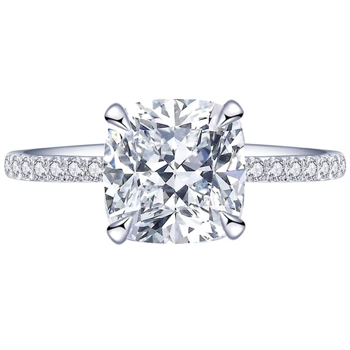 MS-510 Women Dainty Gold Jewellery 3.2Ct D VS1 CVD Lab Diamond Solitary Ring