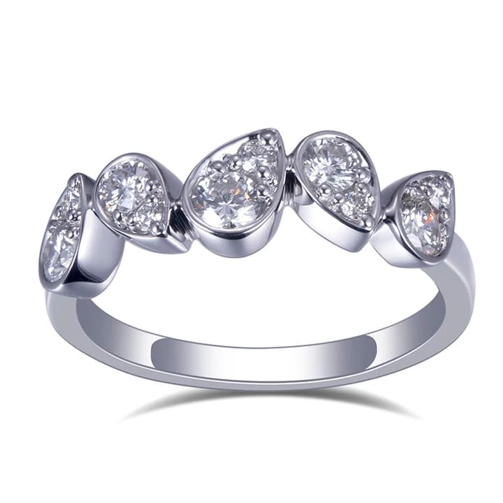 MS-644 18k Gold Round Cut Custom Lab Diamond Eternity Ring