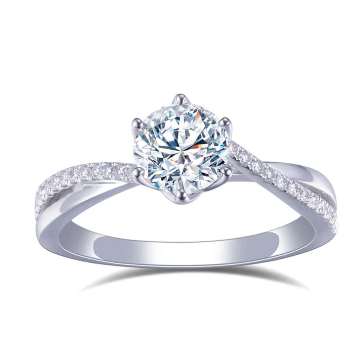 MS-650 Latest Popular Women Gift Fashion Lab Diamond Solitary Ring