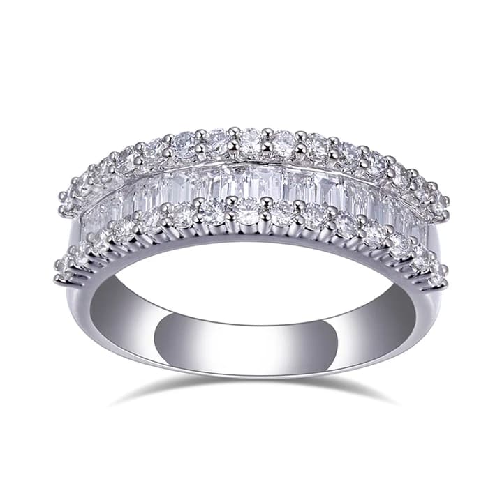 14k Solid Gold Lab Diamond Women Jewellery Band Ring Fashion Popular Style