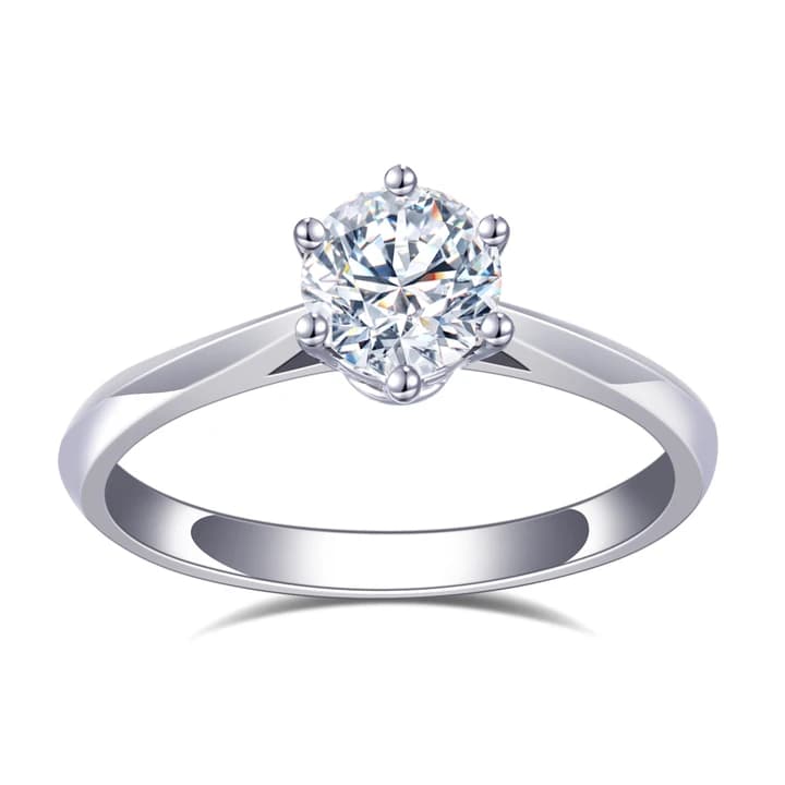 18k White Gold 1ct Round Cut IGI Lab Diamond Women Jewellery Rings Solitaire Engagement Ring Style