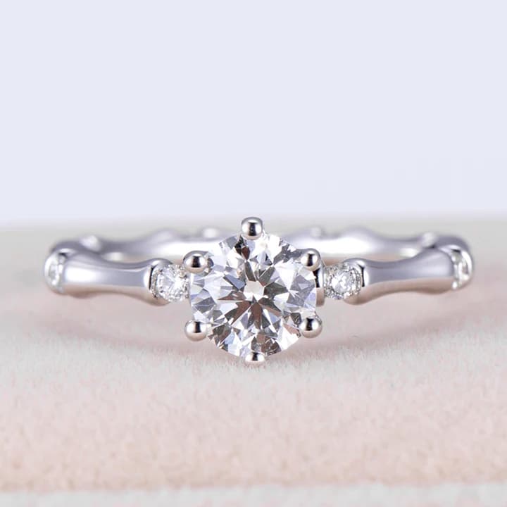 Custom Women Jewellery Diamond Eternity Ring Promise Lab Diamond Engagement Wedding 18K Gold Ring