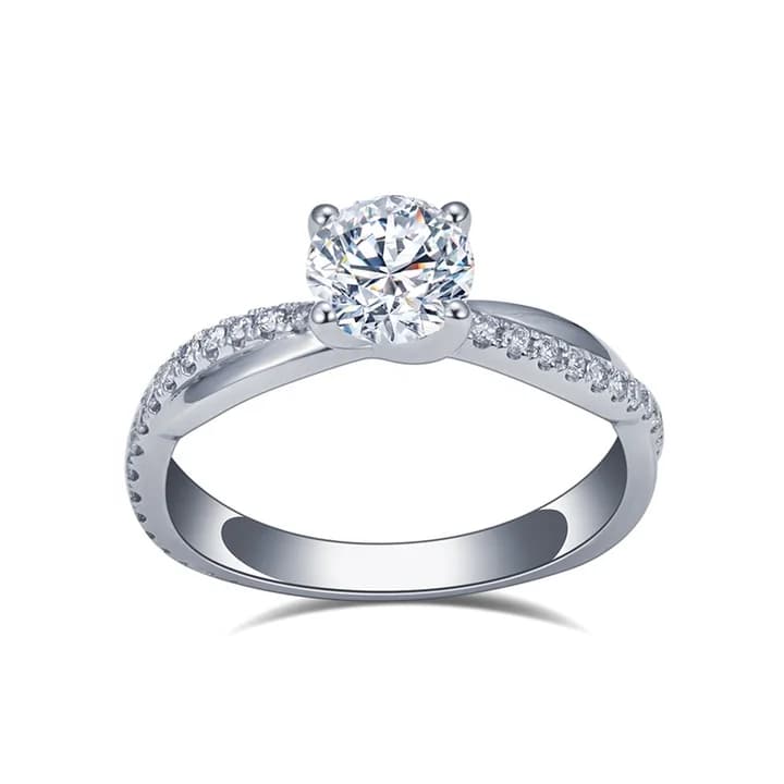 14K 1CT Round Cut IGI Lab Diamond Ring Wedding Diamond Engagement Ring
