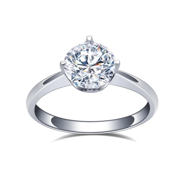 18K 1CT D VS1 Round IGI Lab Diamond Ring Wedding Diamond Engagement Ring
