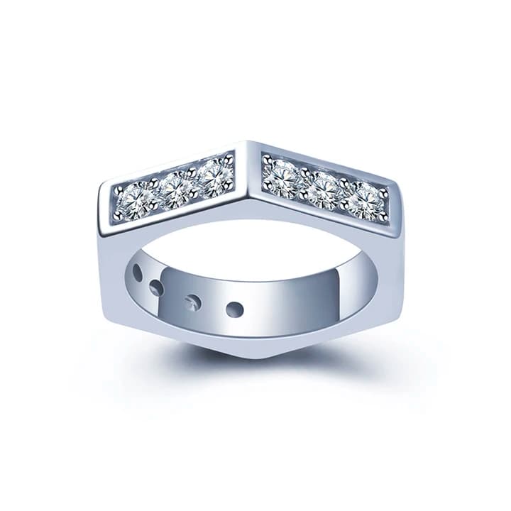 Lab Grown Diamond Ring S925 Sterling Silver Ring Men's Ring Jewellery