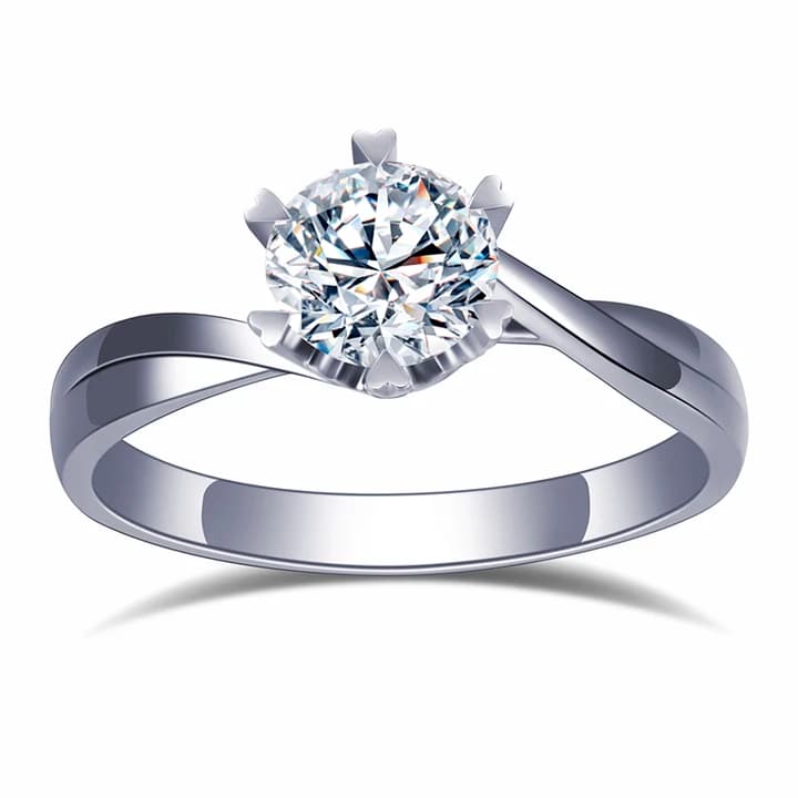 14K\/18K Gold Jewellery 0.805CT D VS1 Round Brilliant Cut Lab Grown Diamond Ring Women Wedding\/Engagement Jewellery