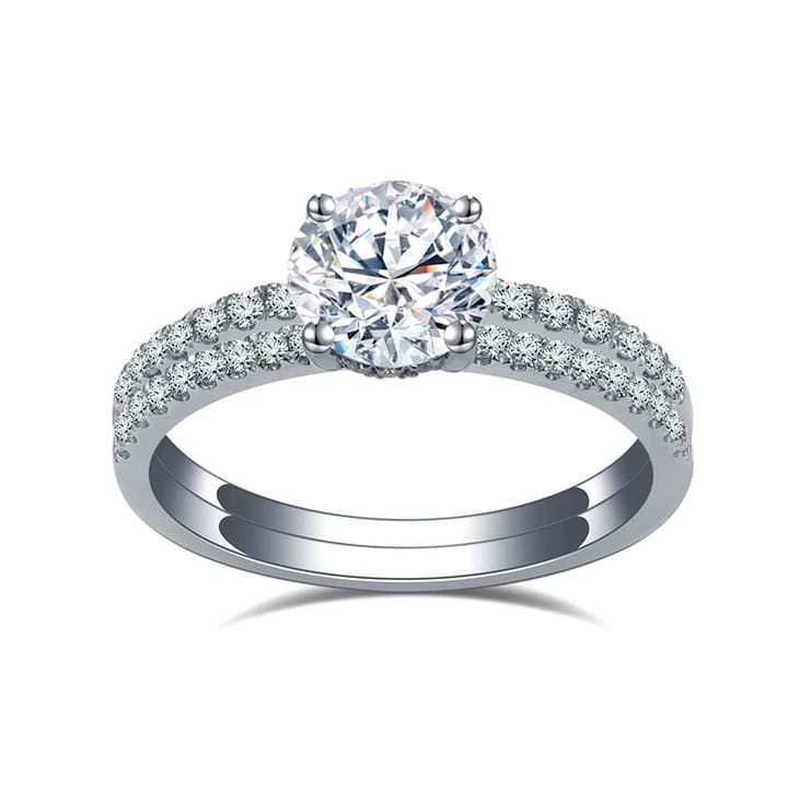 Beautifully Designed Gemstone 18k Solid Gold Ring Birthdays Pretty Lab Grown Diamond Fine Jewellery Ring