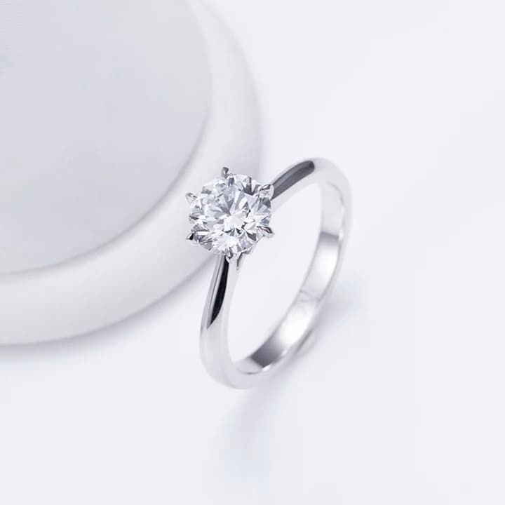 MS-1273 PT950 1.06CT D VVS2 Round Shape Lab Diamond Eternity Ring