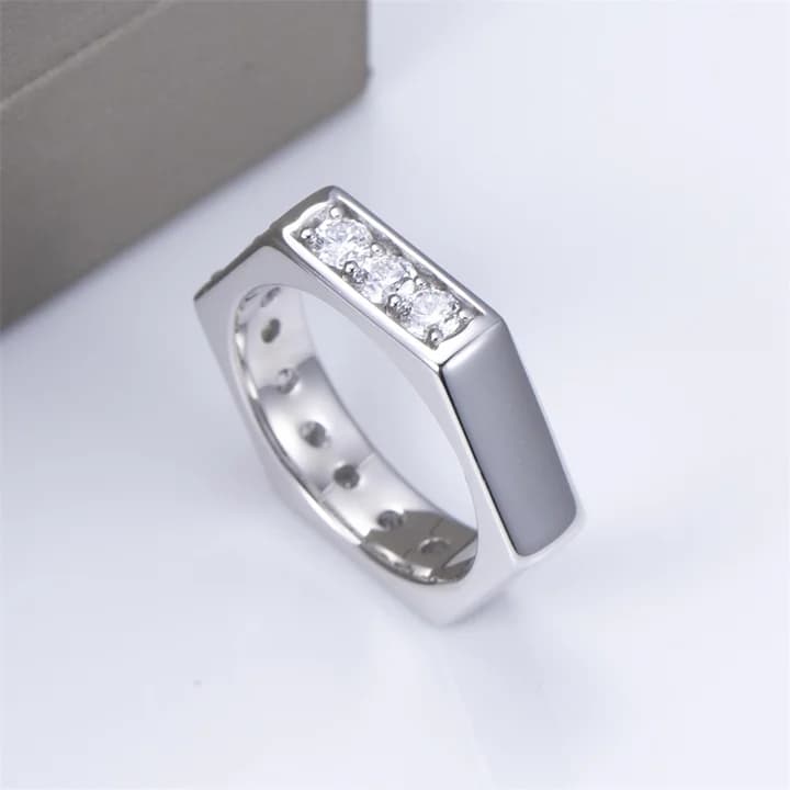 Hip Hop Jewellery S925 10k 14k 18k With Lab Grown Diamond Wedding Ring Man Diamond Wedding Ring Solid Gold