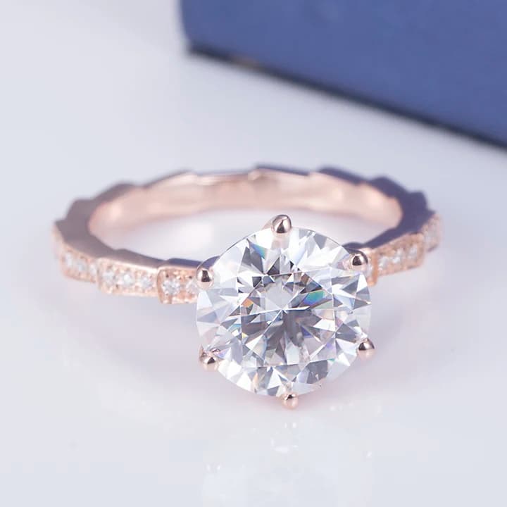 Luxury Jewellery 925 Sterling Silver With Lab Grown Diamond Wedding Ring 18k Gold Christmas Custom Jewellery