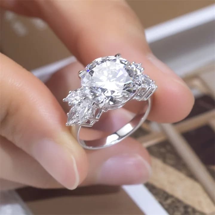 Factory Price Lab Diamond 7stone Ring Platinum Lab Diamond Ring High Quality Lab Diamond Ring Customized
