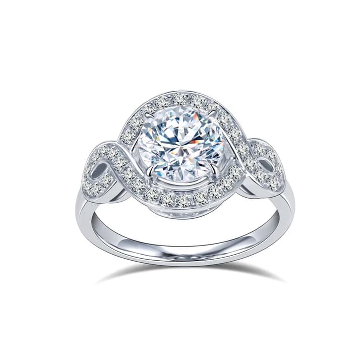 18k White Gold 1.17ct Round Cut IGI Lab Diamond Women Jewellery Rings Solitaire Engagement Ring Style