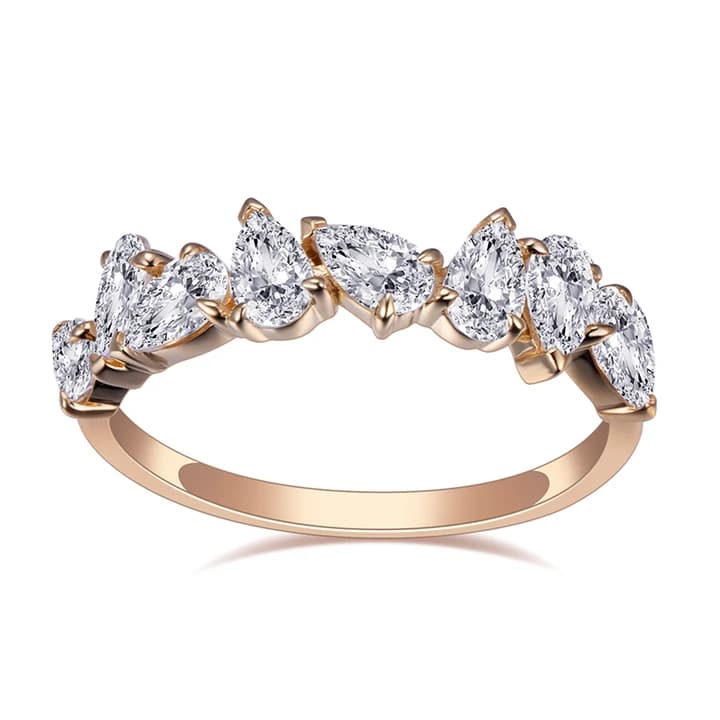 MSR-1013 Custom Fashion Jewellery Fancy Cut IGI Certified Lab Grown Diamond Eternity Ring