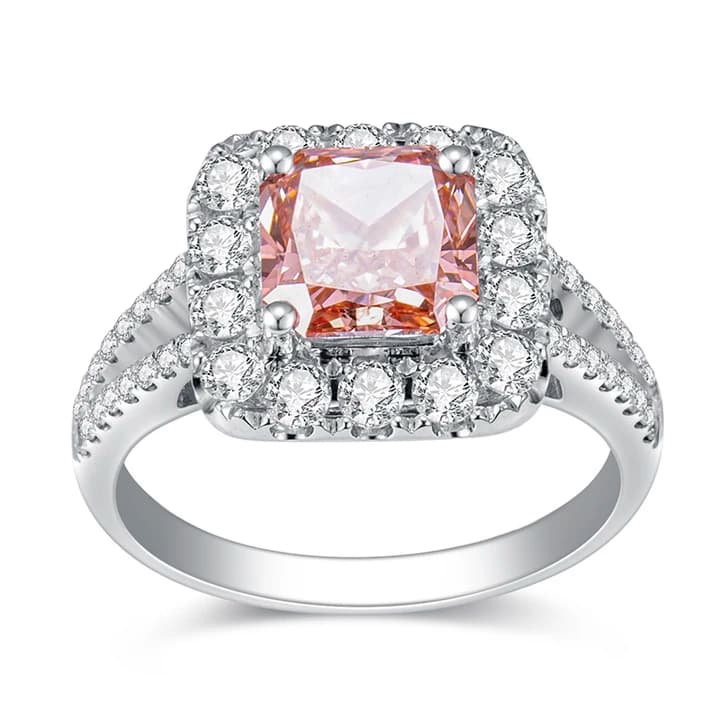 MSR-1036 Custom Jewellery PT950 14k 18k White Gold Luxury Ring Lab Diamond Engagement Ring
