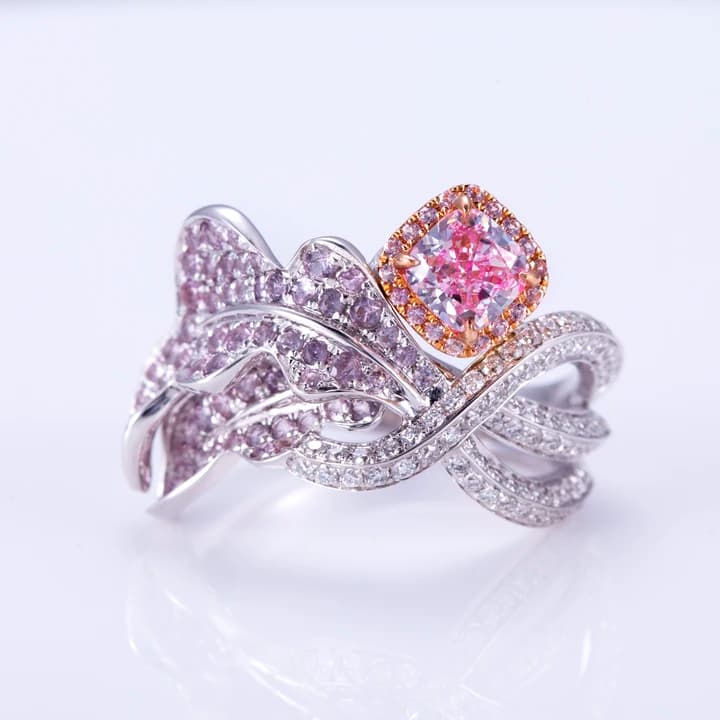 MSR-1074 Fine Jewellery Rings Pink Diamond Ring
