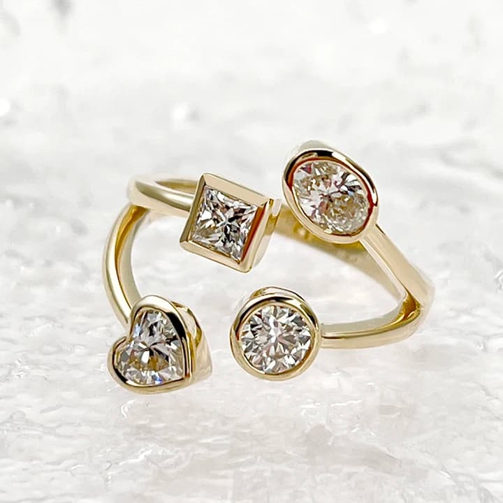 MSR-1097 14K Gold Lab Diamond Fine Jewellery Rings Women's Rings