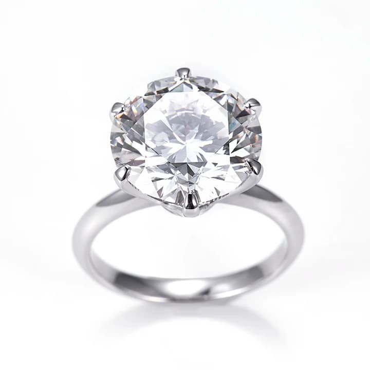 MSR-1303 18K White Gold Round Cut 8.56CT Lab Diamond Women Luxury Engagement Rings