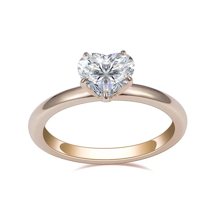 MSR-1357 Customization 9K\/10K\/14K\/18K Yellow Gold D VS1 CVD HPHT Lab Grown Diamond Solitaire Ring