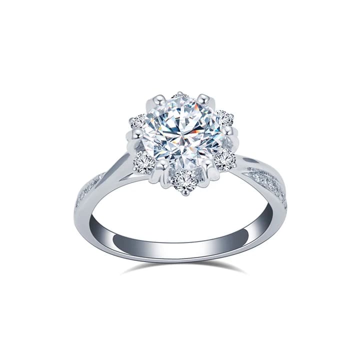 MSR-1395 18K Gold Customized 1.1CT D VS1 HPHT Round Lab Diamond Solitary Ring