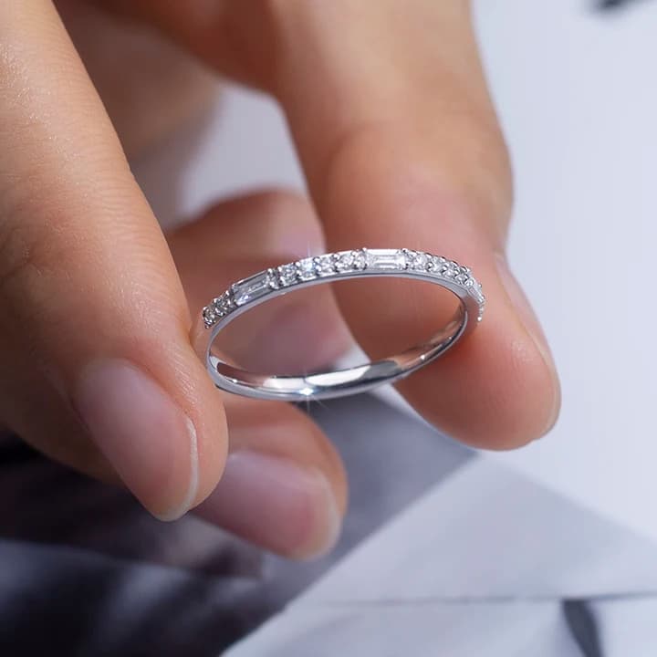 Messi Fashion Style MSR-1398 AU750 Gold Valentine's Day Gift Jewellery Lab Grown Diamond Wedding Ring 18K Gold Factory Price