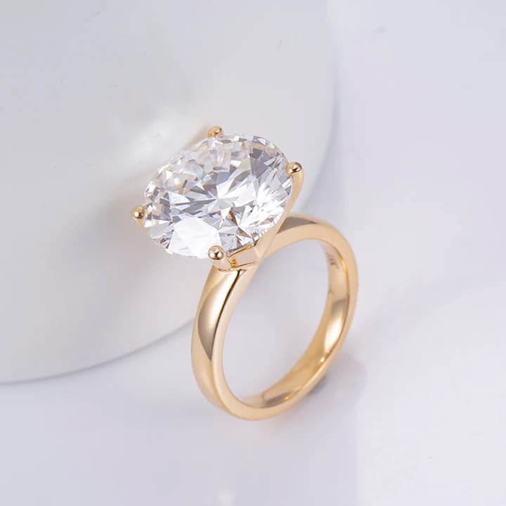MSR-1421 18k Customized 8ct E VVS2 CVD HPHT Round Lab Grown Diamond Jewellery Ring