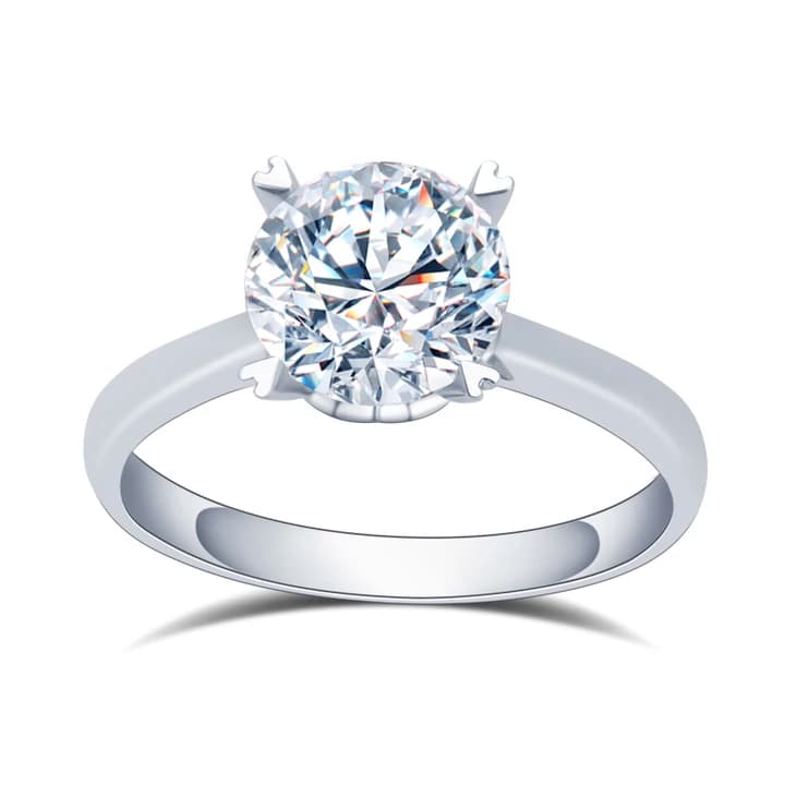 MSR-1458 18K Gold Customized 3.84ct D VS1 Round Lab Diamond Solitary Ring