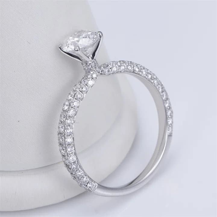 MSR-1464 Customization 18K White Gold 1.7ct D VVS1 HPHT Lab Grown Diamond Solitaire Ring