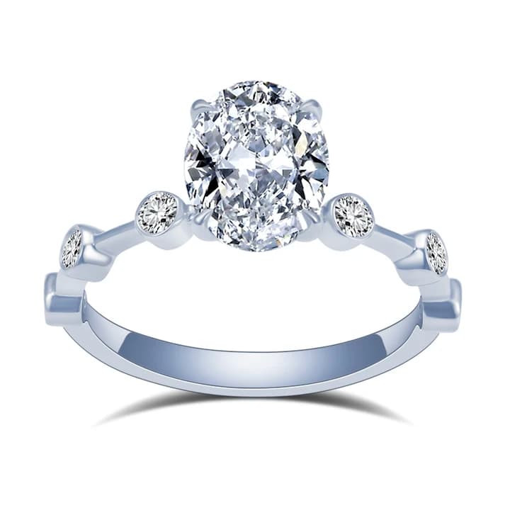 MSR-1468 9K Gold Customized 2.02CT F VVS2 CVD Round Lab Diamond Solitary Ring