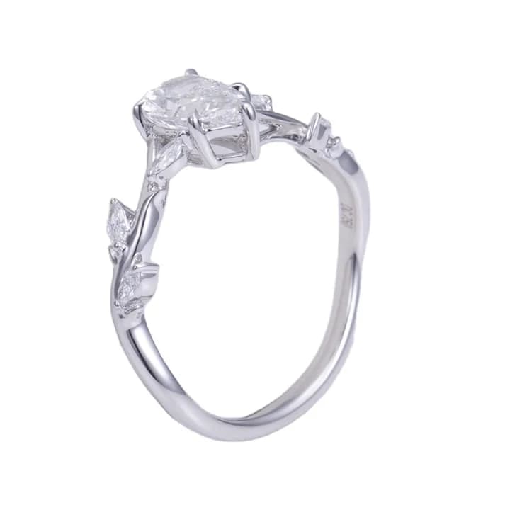 MSR-1469 18K Gold Customized 1.2CT D VVS1 HPHT Oval Lab Diamond Solitary Ring