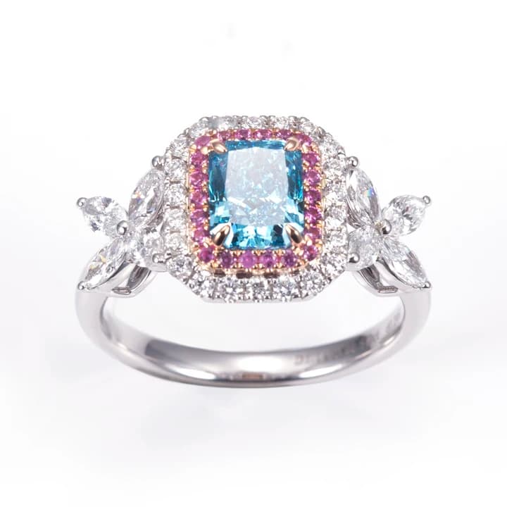 MSR-1475 1ct 10k\/14k\/18K Gold Customized CVD HPHT Color Lab Diamond Ring