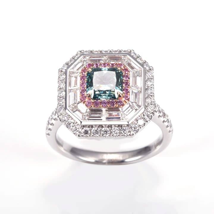 MSR-1476 10k\/14k\/18K Gold Customized CVD HPHT Color Radiant Lab Diamond Removable Ring