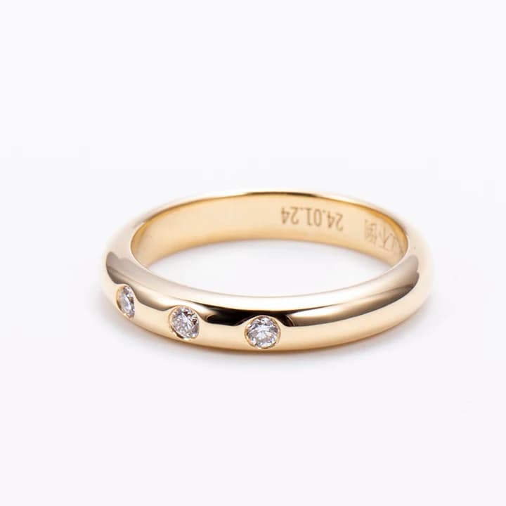 MSR-1543 18K 14k 10k 9k White Yellow Gold Round Lab Diamond Weeding Ring
