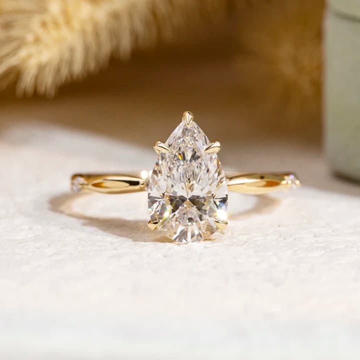 Valentine's Day Gift MSR-1709 Custom Jewellery Factory Price 2ct Lab Grown Diamond Engagement Ring for Women