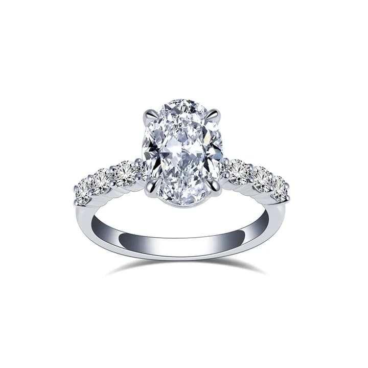 18K Gold MSR-1712 Valentine's Day Gift Custom Jewellery Factory Good Price Lab Grown Diamond Wedding Ring for Woman