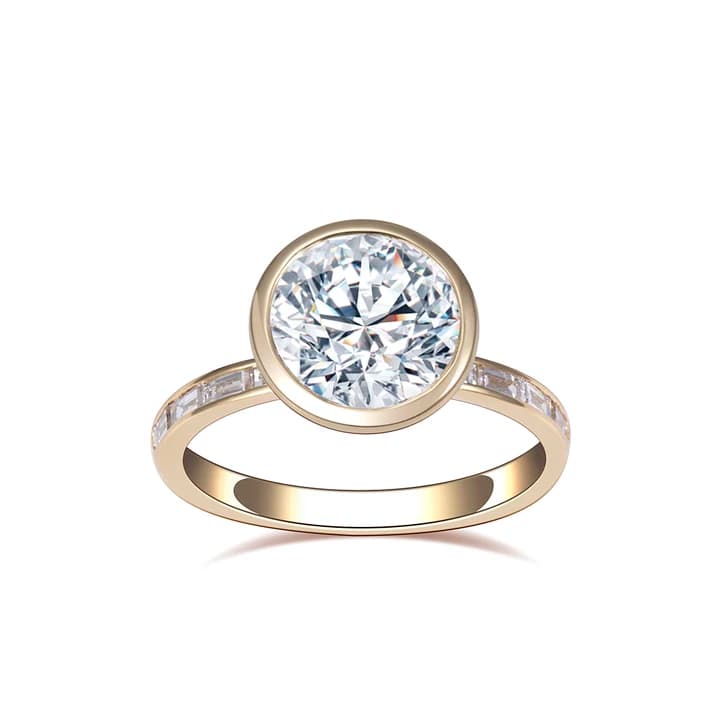 MSR-1722 Valentine's Day Gift 18K Gold Custom Jewellery Factory Price 3.5ct Lab Grown Diamond Wedding Ring for Women
