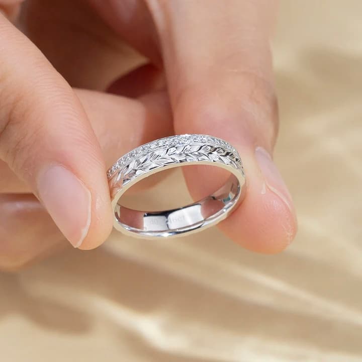 Customized MSR-1737 14K White Gold Eternity Ring Engagement Ring Wedding Ring Lab Grown Diamond Ring