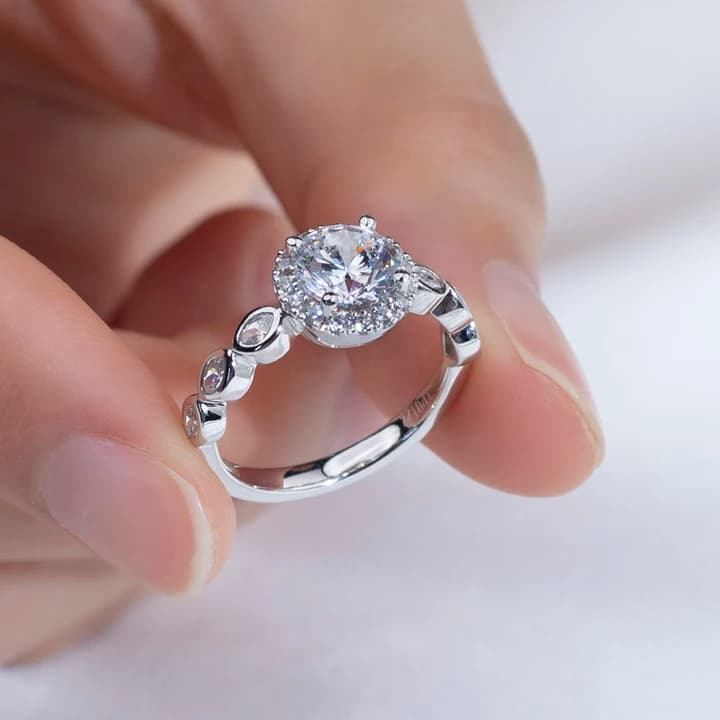 MSR-1747 Custom Jewellery Latest Diamond Ring 18k\/14K\/PT950 Gold Round Cut 1CT D VS1 Lab Grown Diamond Ring
